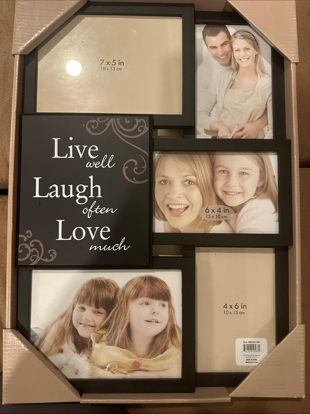 Live Well Laugh Often Love Much Black Multi-Opening Collage Frame